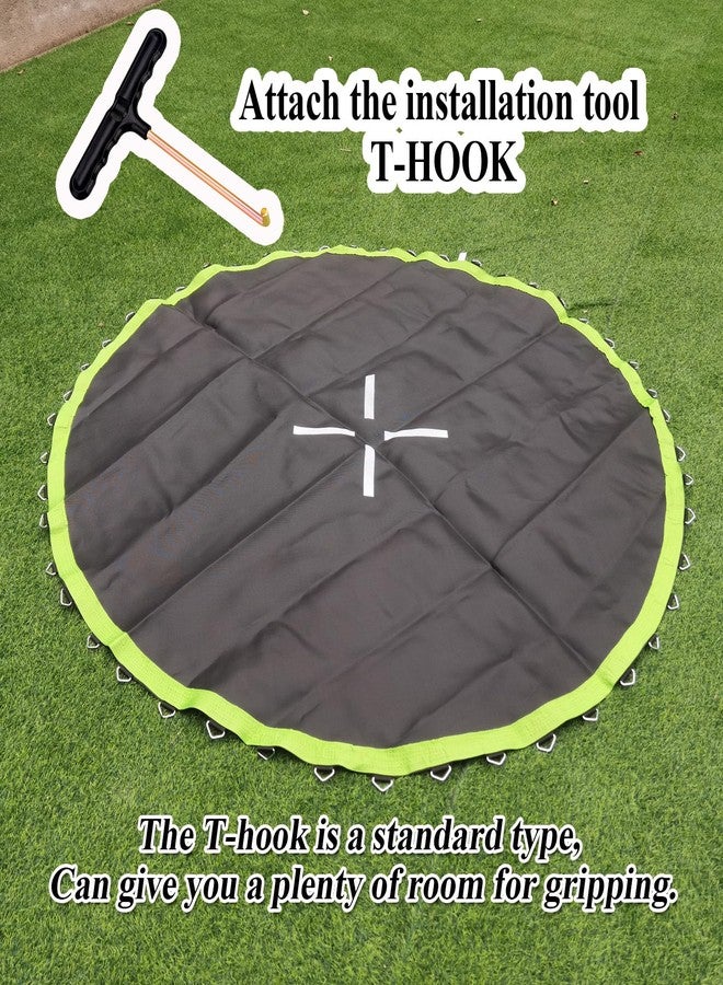 XATAMIO Trampoline Replacement Mat, Dia:105.5", Fits 10ft Frame, with 54/56/60/64 V-Rings for Choose and Spring Tool, Fits 5.3"-5.7" Springs, UV-Resistant (Mat's diam 105.5in with 60 V-Rings) - Image 4