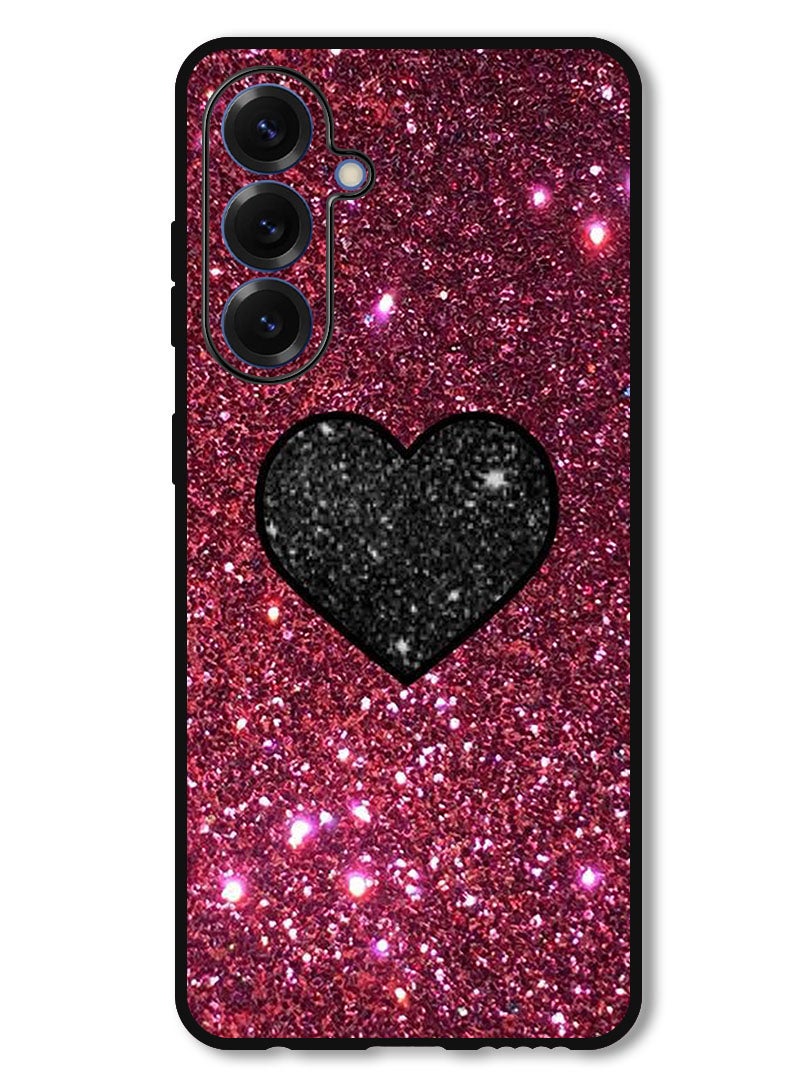 Theodor Protective Case Anti Scratch Shock Proof Bumper Cover For Samsung Galaxy A16 Black Heart - Image 1