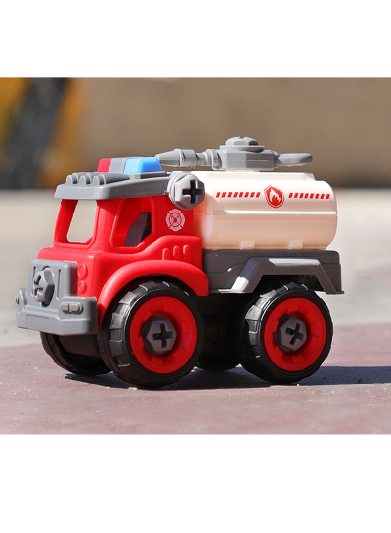 فيلوز مجموعة نموذج شاحنة إطفاء مكونة من 4 قطع، مجموعة ألعاب شاحنة إطفاء مبتكرة قابلة للفصل للأطفال - Image 2