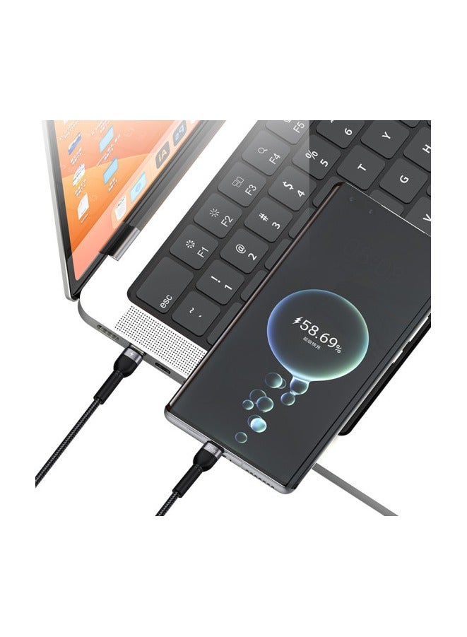 Recci "RECCI RTC-T16 PD65W 2-in-1 Type-C to Type-C + Lightning Cable 1.2M - Fast Charging, Durable Grey Cable for Multiple Devices" - Image 3