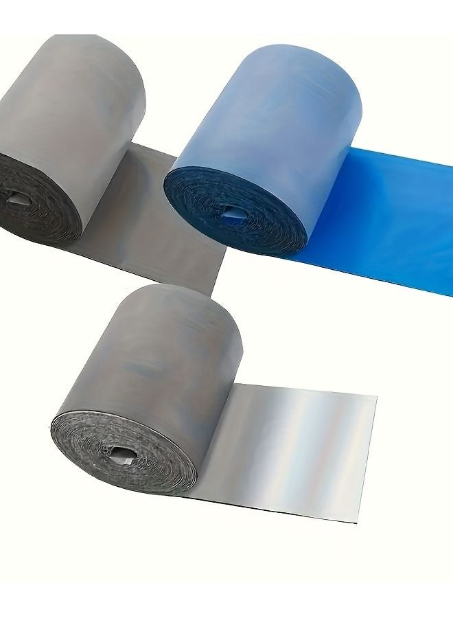 شريط لاصق ذاتي مضاد للماء فضي 10 سم × 10 م مع فيلم واقي قابل للإزالة لتغطية الأسطح الخارجية والحاويات - Image 2