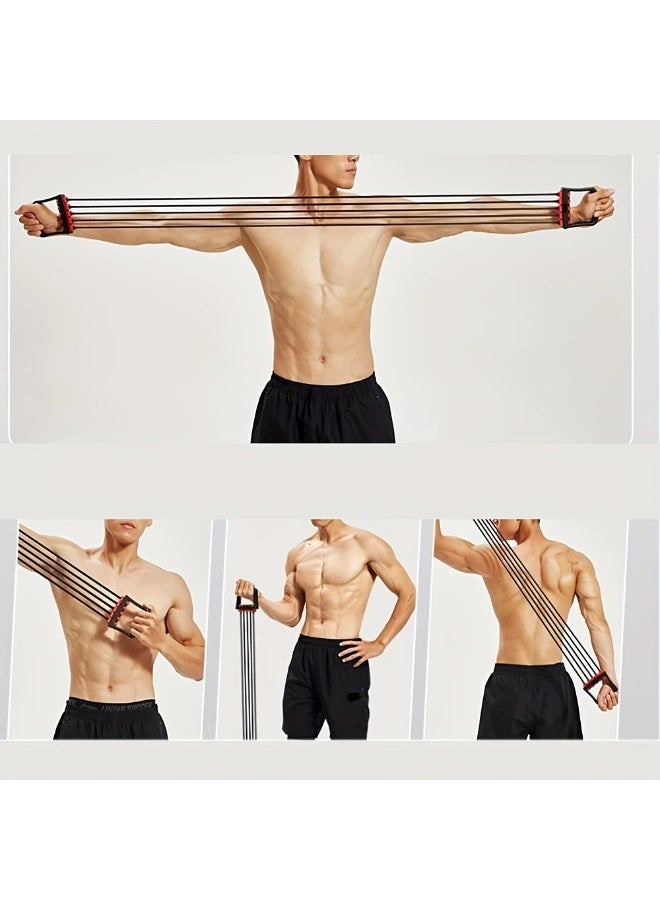 Goolsky 1pc Adult Exercise Resistance Band for Chest, Arm, Leg, Shoulder and Back Muscle Training, Pilates Push-up Fitness Training Set for Full Body Home Gym Workout - Image 5