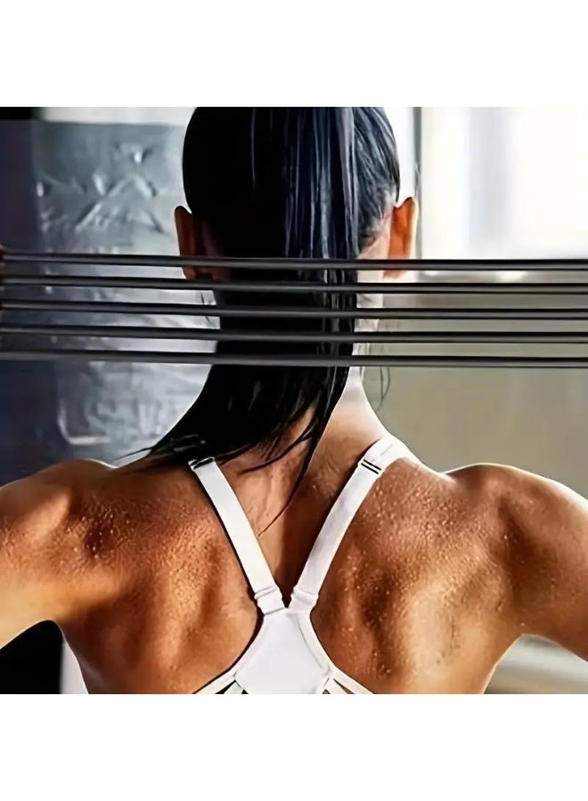 Goolsky 1pc Adult Exercise Resistance Band for Chest, Arm, Leg, Shoulder and Back Muscle Training, Pilates Push-up Fitness Training Set for Full Body Home Gym Workout - Image 4