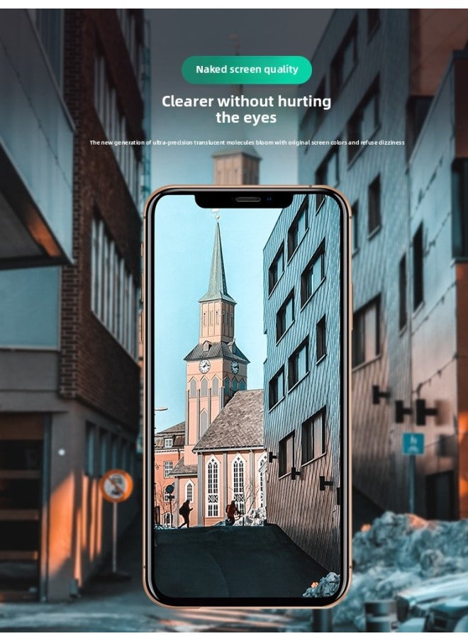 Generic For Iphone11 Anti-peep Tempered Film Xr For Apple X Anti-peeping 14 Anti-peep Film 12pro Full Screen 13 Mobile Phone Mi-Colour:Borderless Privacy Film◆With Dustproof Net] 2 Pieces-Size:For Iphone 12 Pro Max  - Image 4