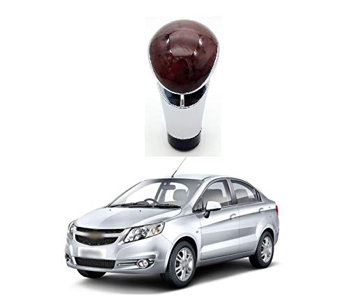 PRIKNIK Wood Texture Car Gear Shifter Lever Manual Modified Shifter Knob Handle Shift Lever Fit with 8mm 10mm 12mm Adapters Compatible with C-hevrolet S-ail - Image 3
