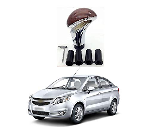 PRIKNIK Wood Texture Car Gear Shifter Lever Manual Modified Shifter Knob Handle Shift Lever Fit with 8mm 10mm 12mm Adapters Compatible with C-hevrolet S-ail - Image 5