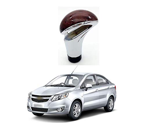 PRIKNIK Wood Texture Car Gear Shifter Lever Manual Modified Shifter Knob Handle Shift Lever Fit with 8mm 10mm 12mm Adapters Compatible with C-hevrolet S-ail - Image 2
