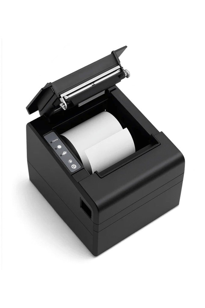 بوسبورت طابعة فواتير حرارية POSBOLT 80 مم، عالية السرعة 260 مم/ثانية، USB وLAN، قاطع تلقائي، متوافقة مع أنظمة Windows وAndroid وPOS، لون أسود - Image 4