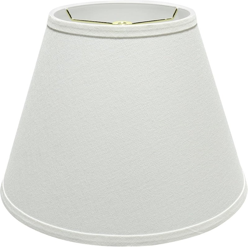 Aspen Creative 32682 Transitional Empire Shape Spider Construction Lamp Shade, White, 7" Top x 13" Bottom x 9-1/2" Slant Height - Image 1
