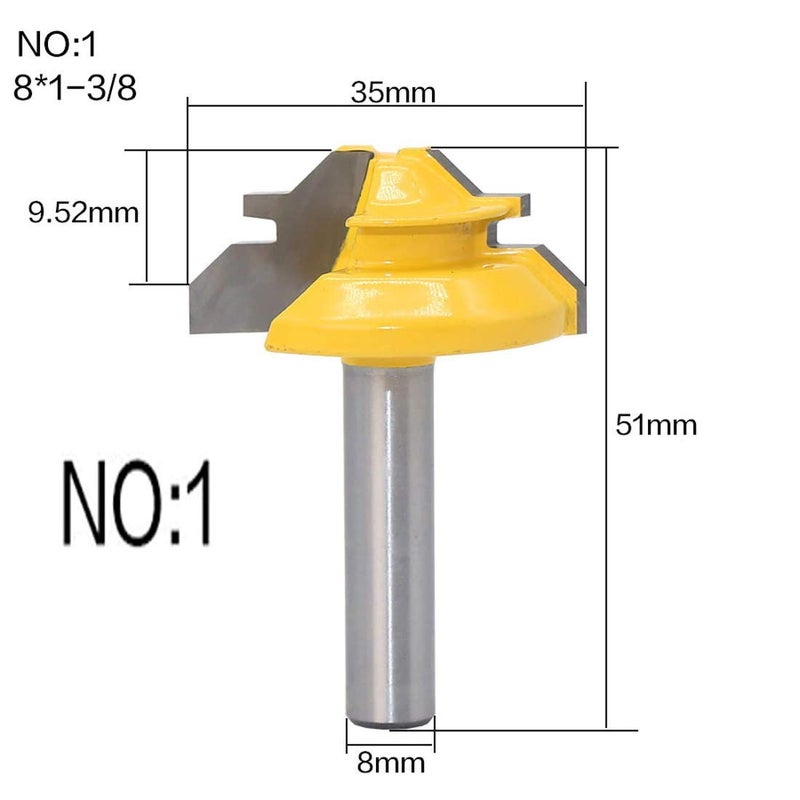 Diy Crafts Tenon Milling Cutter Drilling Milling Wood Carbide Alloy Edge Treatment Grooving Bits Pack of 2 Set Cutting Edge Lengthno 2 - Image 2