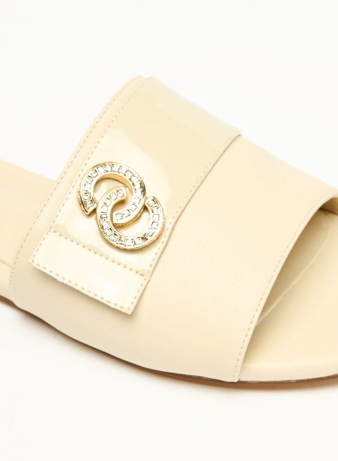 Celeste Women's Slip-On Sandals with Metal Accent - Image 5