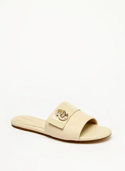 Celeste Women's Slip-On Sandals with Metal Accent