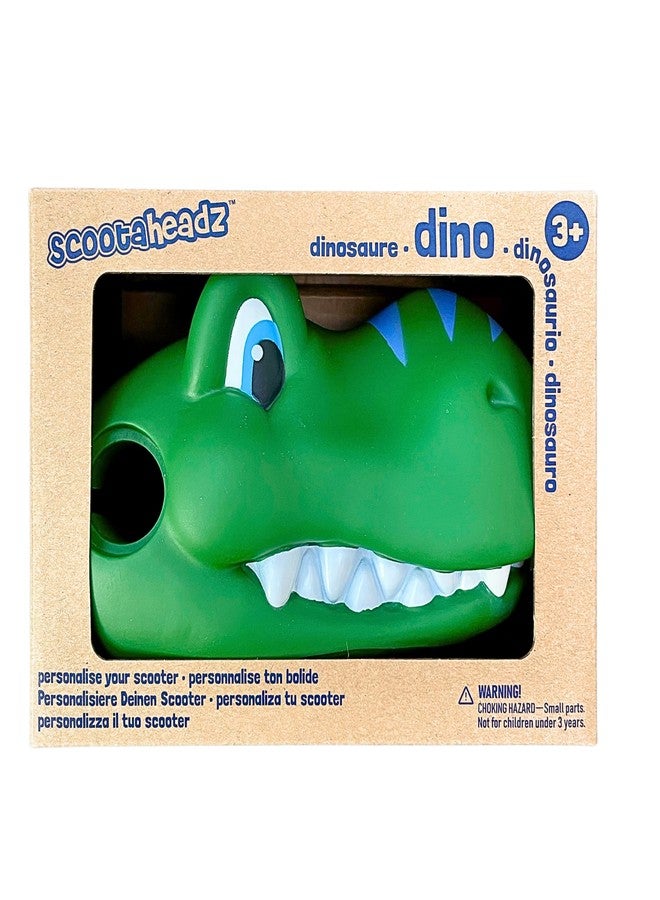 Scootaheadz Dinosaur Scooter Accessories - Personalize Your Boys Ride - Dino Scooter Head for Kids - Toys for Boys Ages 3 and Up - Danny Dino in Green - Image 4