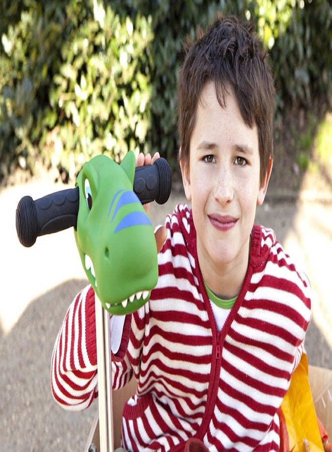 Scootaheadz Dinosaur Scooter Accessories - Personalize Your Boys Ride - Dino Scooter Head for Kids - Toys for Boys Ages 3 and Up - Danny Dino in Green - Image 2