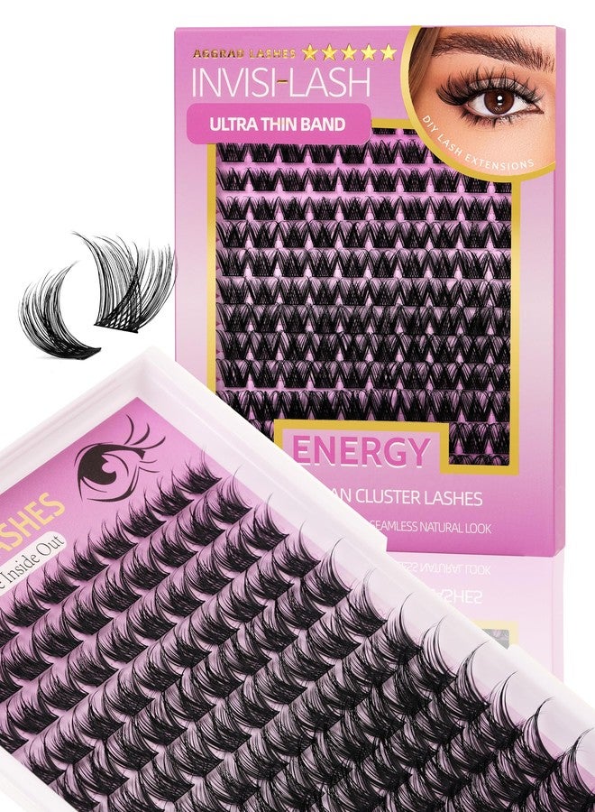 AGGRAD Energy Lash Clusters Wispy 8-18mm Eyelash Clusters Natural Look Lightly Fluffy D Curl - WideSpan DIY Eyelash Extensions Kit Individual False Lash Kit with Ultra-Thin Invisible Black Lash Band - Image 1
