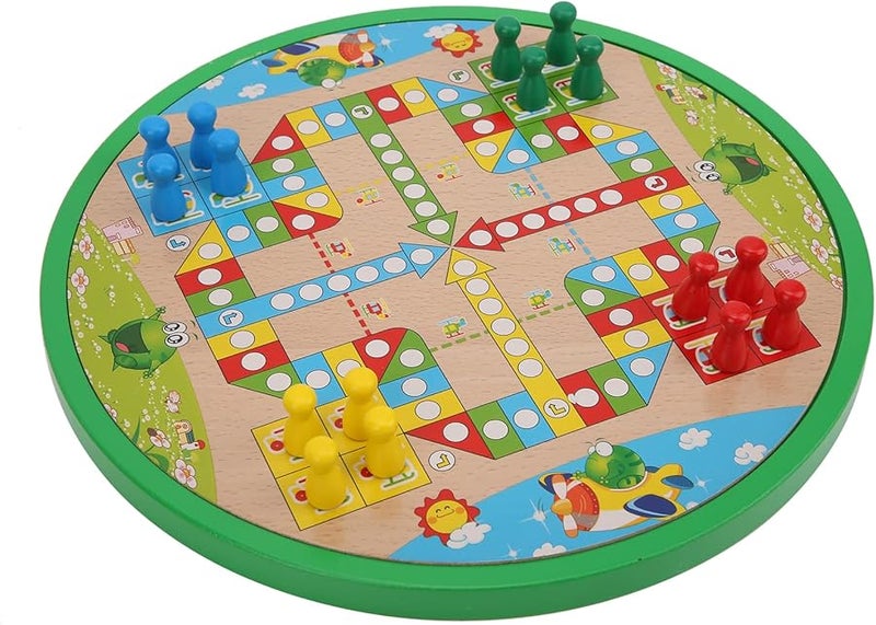 لوح ألعاب تعليمي متعدد الوظائف خشبي 5 في 1 سودوكو، داما، شطرنج طائر - Image 3