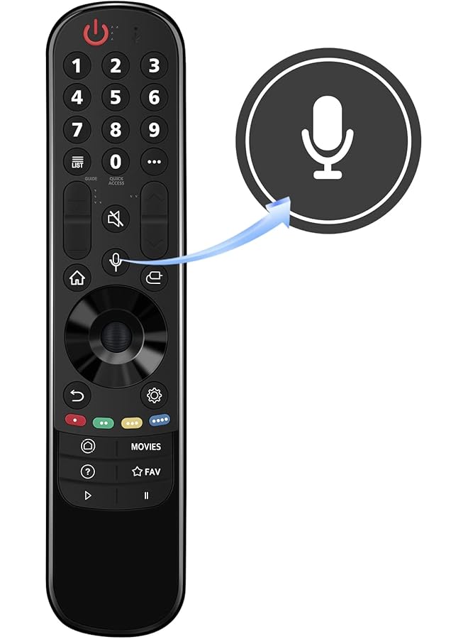 erorex New Voice Mr21Ga Replaced Remote Control With Short Key Movies Fav Fit For Lg Tv 65Qned90Upa 65Qned99Upa 75Qned83Upa 75Qned90Upa 75Qned95Upa 86Qned83Upa 86Qned90Upa 86Qned99Upa 75Qned99Upa  - Image 1