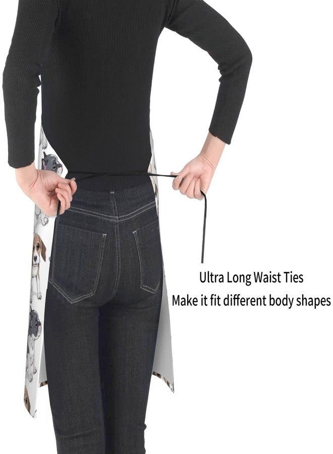 Wisedeal Dog Puppies Aprons - Waterproof Fabric, Adjustable Drawstring Collar and a Waist Tie, with 2 Pockets, Perfect for Housework, Kitchen or Garden - Image 5
