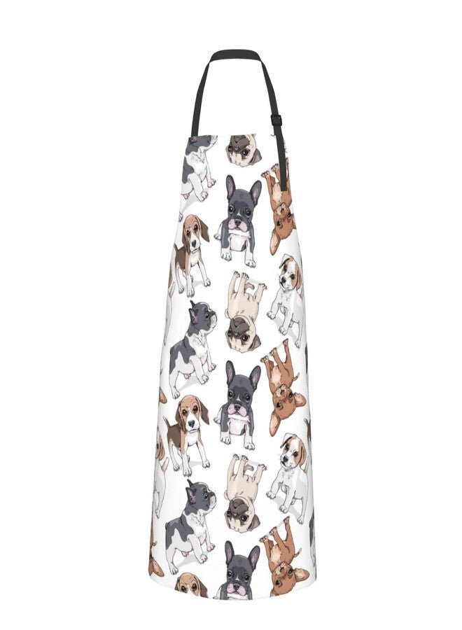 Wisedeal Dog Puppies Aprons - Waterproof Fabric, Adjustable Drawstring Collar and a Waist Tie, with 2 Pockets, Perfect for Housework, Kitchen or Garden - Image 1