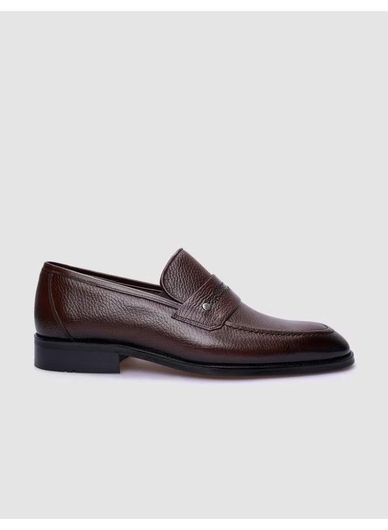 Cabani Genuine Leather Brown Men's Classic Shoes - Image 4