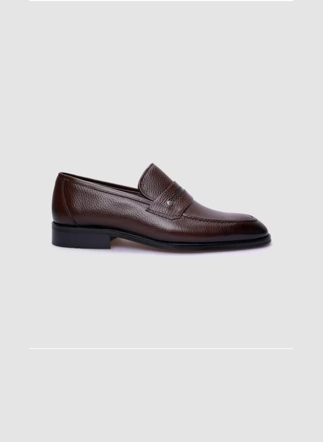 Cabani Genuine Leather Brown Men's Classic Shoes - Image 1