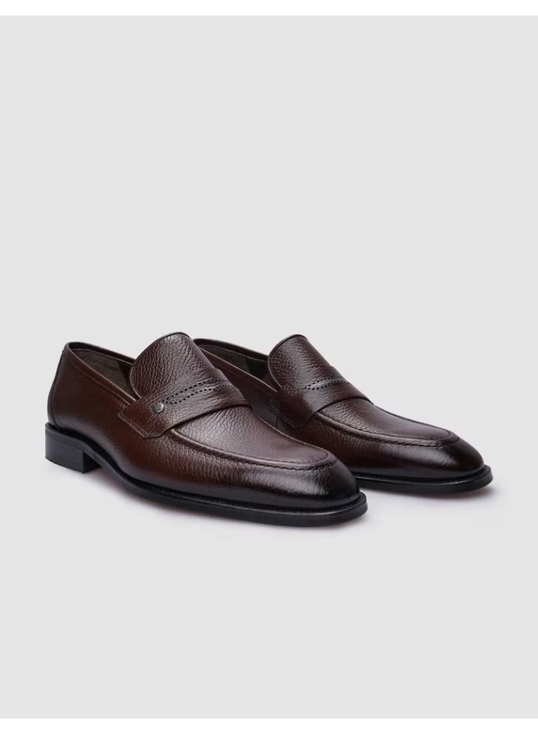 Cabani Genuine Leather Brown Men's Classic Shoes - Image 3