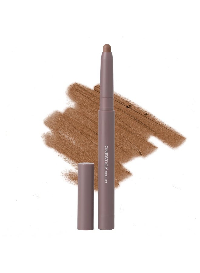Ruby's Organics Ruby’s Organics OneStick Lipstick for Women - Sculpt, Lip and Cheek Contour Crayon, Matte Finish, Lip Makeup - Enriched with Antioxidants and Vitamins, Chemical Free - Almond - Image 1
