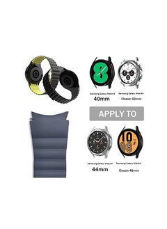 Dado Silicone Magnetic Watch band Compatible with Samsung Galaxy Watch 5 Pro 45mm | 4 Classic 46mm 42mm/Watch4 44mm 40mm Strap, Curved No gap Magnetic closing Soft Band  - Image 3