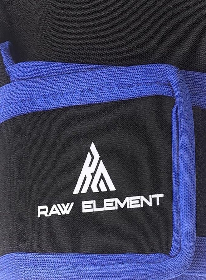 Raw Element Half-Finger Gym Gloves with Wrist Support - Padded, Breathable Gloves for Weightlifting, Training, Cycling & Rowing Workouts (Blue) - Image 5