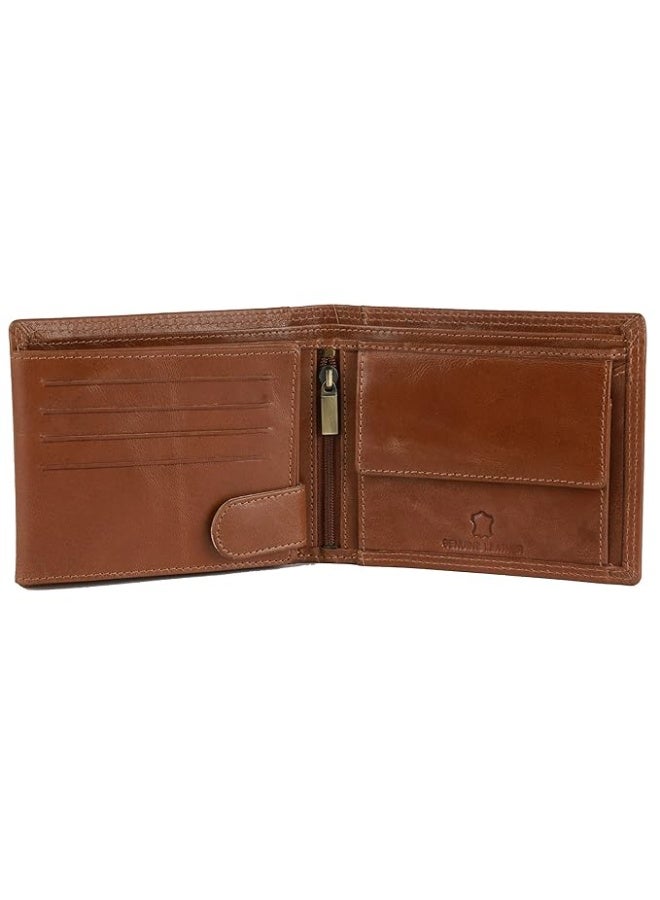 وايلدهورن محفظة جلدية للرجال من وايلد هورن مزودة بتقنية الحماية من تقنية RFID، لون بني فاتح - Image 2