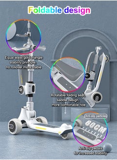 Occuwzz Toddler Scooter Multifunctional Foldable Children Scooter with Music and Lights  - Image 4