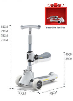 Occuwzz Toddler Scooter Multifunctional Foldable Children Scooter with Music and Lights  - Image 2