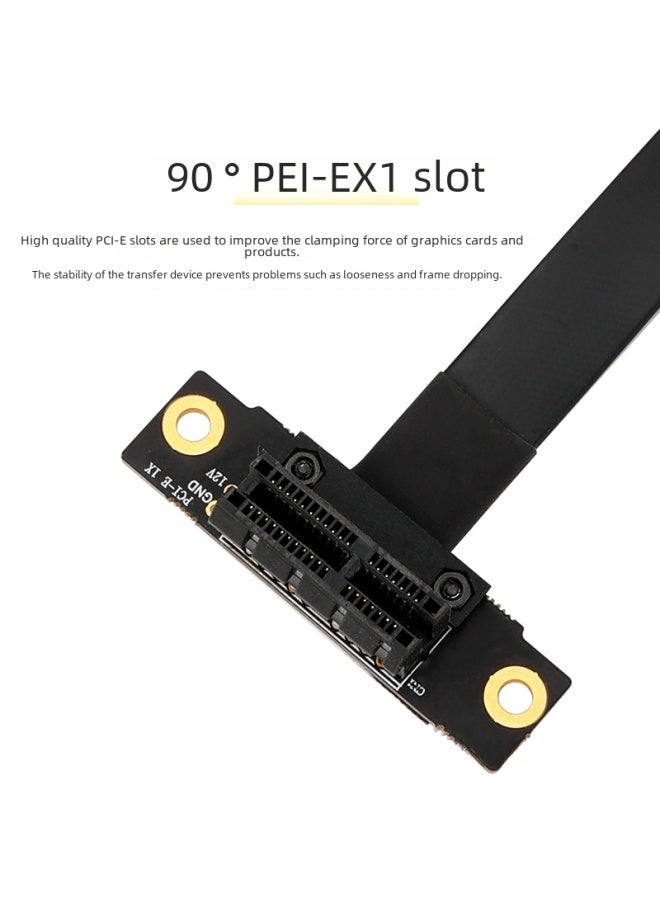 Pcie Extension Cable X1 To X1 Small Slot Adapter Connector Graphics Card Extension Cable 16x To 16x No Damage Connection-Color:PCIEx1 To X1(90 Degrees) 10cm  - Image 5