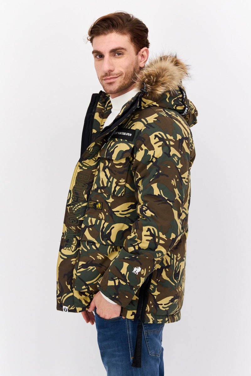 Aape By A Bathing Ape Men Camo Print Quilted Jacket, Camo Green - Image 2