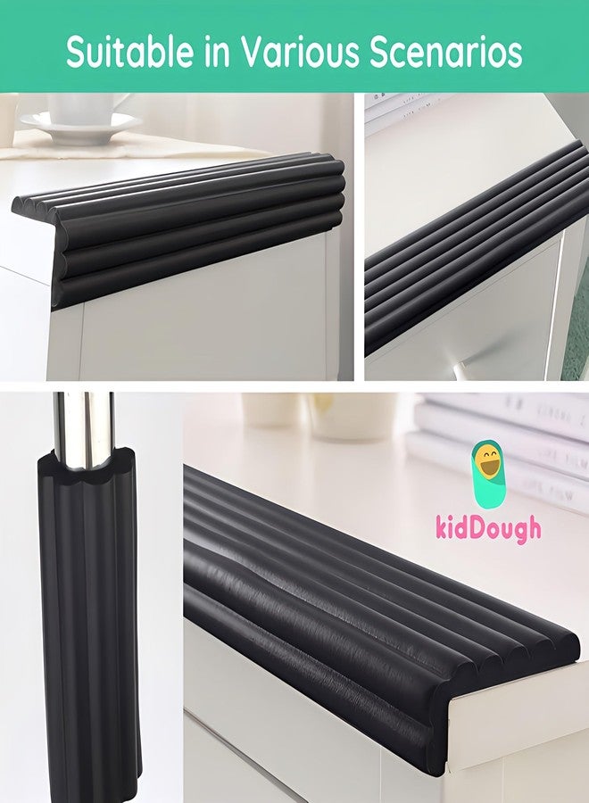 KidDough Baby Proofing Edge Protector for Kids, Furniture & Corner Guard, Rubber Protector for Kids Safety, Corner Protector for Sharp Edges, Baby Safety Products (2 mtr, Flat Edge, Black, Flat Sh) - Image 4
