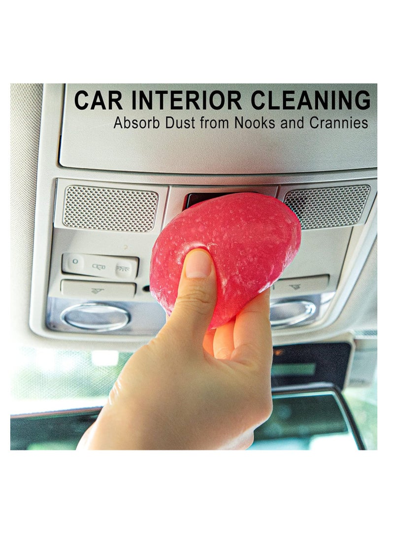 TICARVE جيل تنظيف السيارات من تيكارف - معجون تفصيل السيارات - أدوات تفصيل السيارات - منظف داخلي للسيارة - ملحقات تنظيف السيارات - منظف لوحة المفاتيح - وردي / الوزن: 5.6 أونصة (160 جرام)