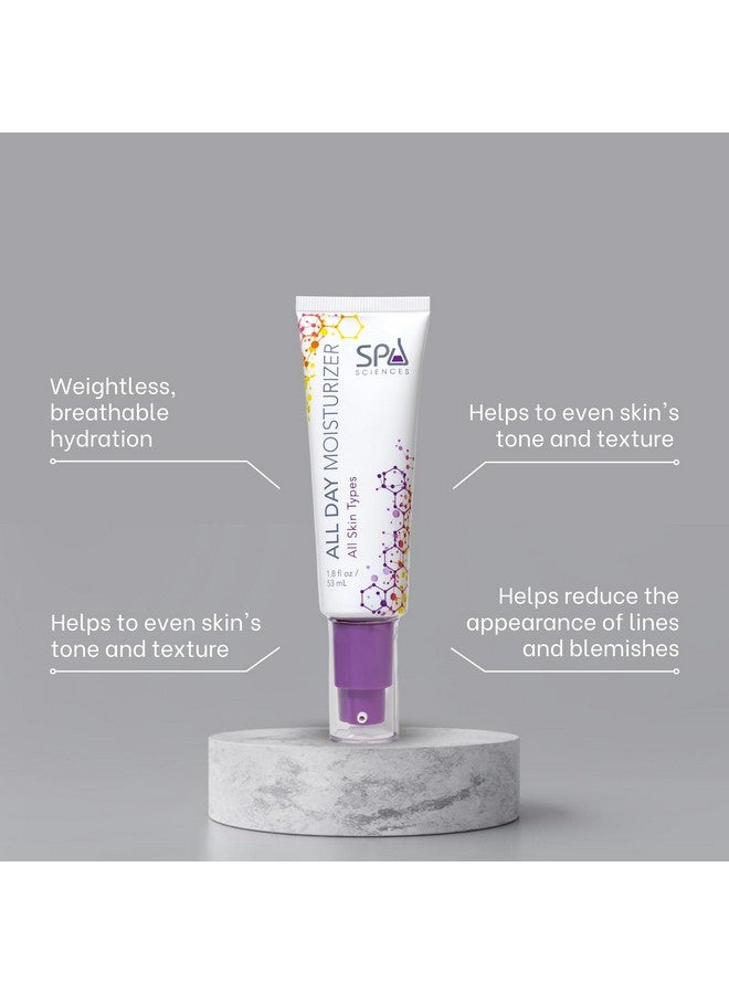 SPA SCIENCES All Day Moisturizer Made In The Usa Lightweight Gentle Moisturizer With Glucosamine Hcl Seaweed Extract Hydrating Revitalizing Soothing Vegan For All Skin Types 1.8Oz - Image 3