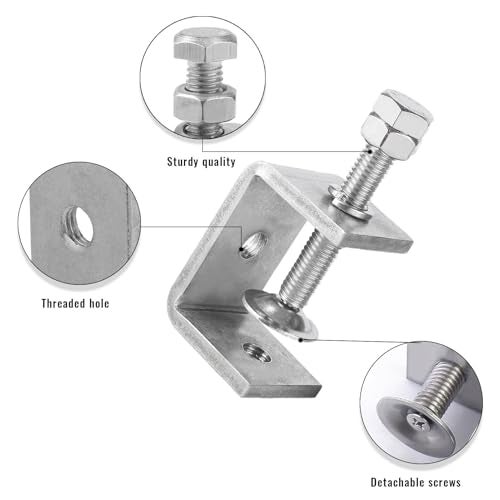 ZOWZEA 2 Pack 304 Stainless Steel C Clamp 1-7/8 Inch C Clamps for Woodworking and Welding Mounting，Suitable for Home and Professional Use - Image 3