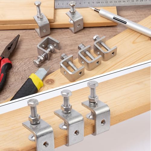 ZOWZEA 2 Pack 304 Stainless Steel C Clamp 1-7/8 Inch C Clamps for Woodworking and Welding Mounting，Suitable for Home and Professional Use - Image 5
