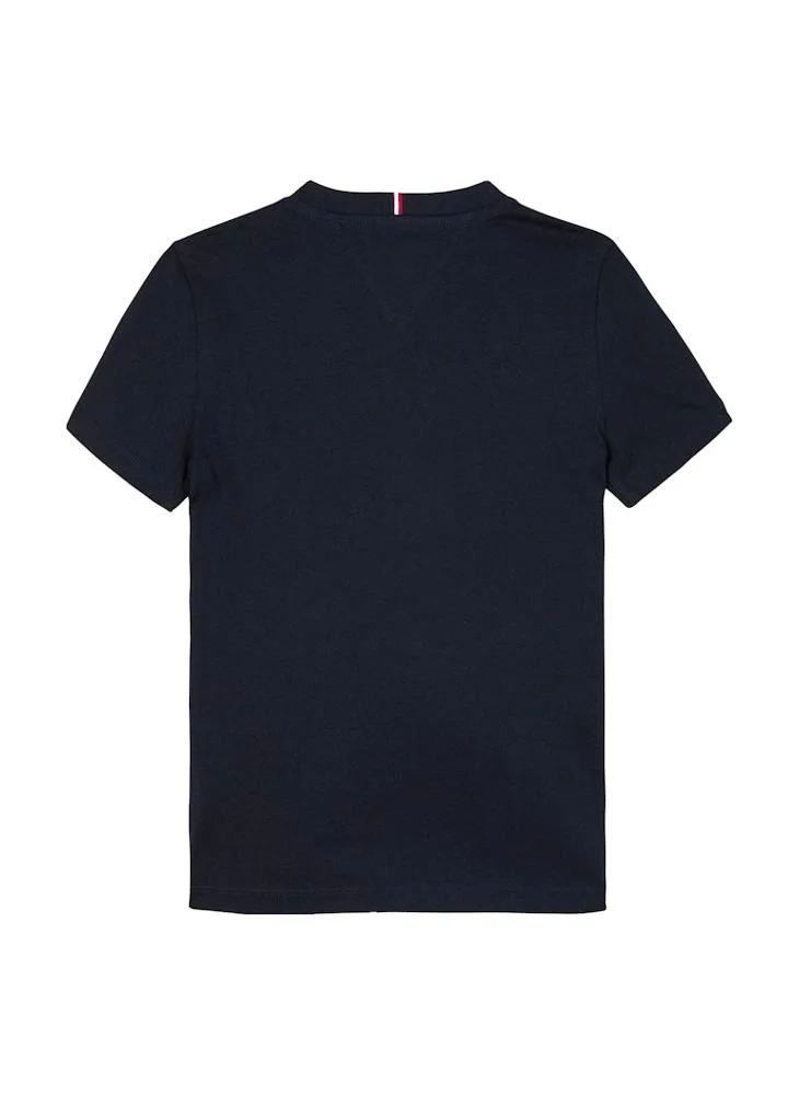 تومي هيلفيغر Kids Logo Flag Short Sleeve T-Shirt