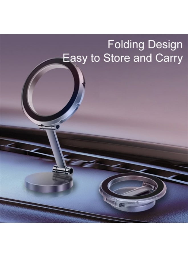 Foldable Rotatable Magnetic Phone Holder Degree Magnetic Dashboard Car Mount - Image 4