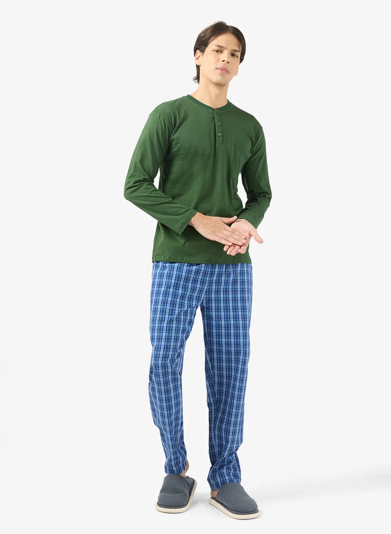 Seventy Five  Nightwear T-Shirt & Pants Set for Men | Best Price UAE