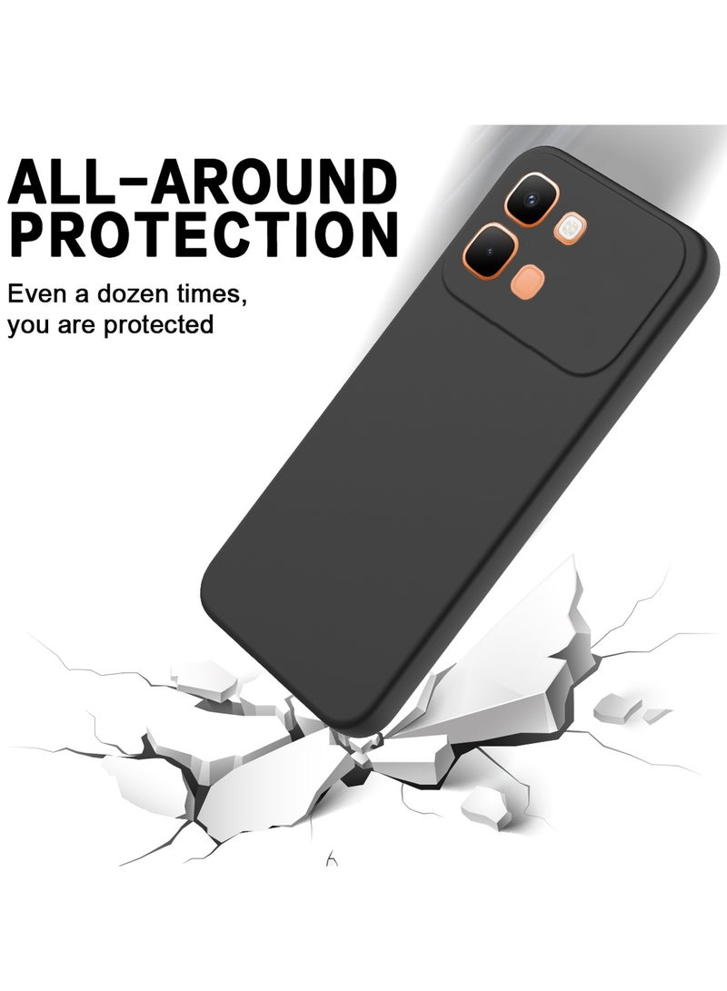 دبليو تيك غطاء حماية من السيليكون السائل الناعم الفاخر لهاتف Infinix Note Edge 5G 2026 (MCRPSN) - أسود - Image 5