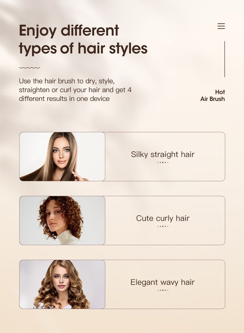 KinseiBeauty فرشاة تجفيف الشعر 3 في 1 بالأيونات السالبة، مجموعة فرشاة تجفيف الشعر الاحترافية سريعة التسخين لمدة 30 ثانية، فرشاة تصفيف الشعر بالهواء الساخن لجميع أنواع الشعر للنساء والرجال (مع فرشاة تنظيف من السيليكون)  - Image 3