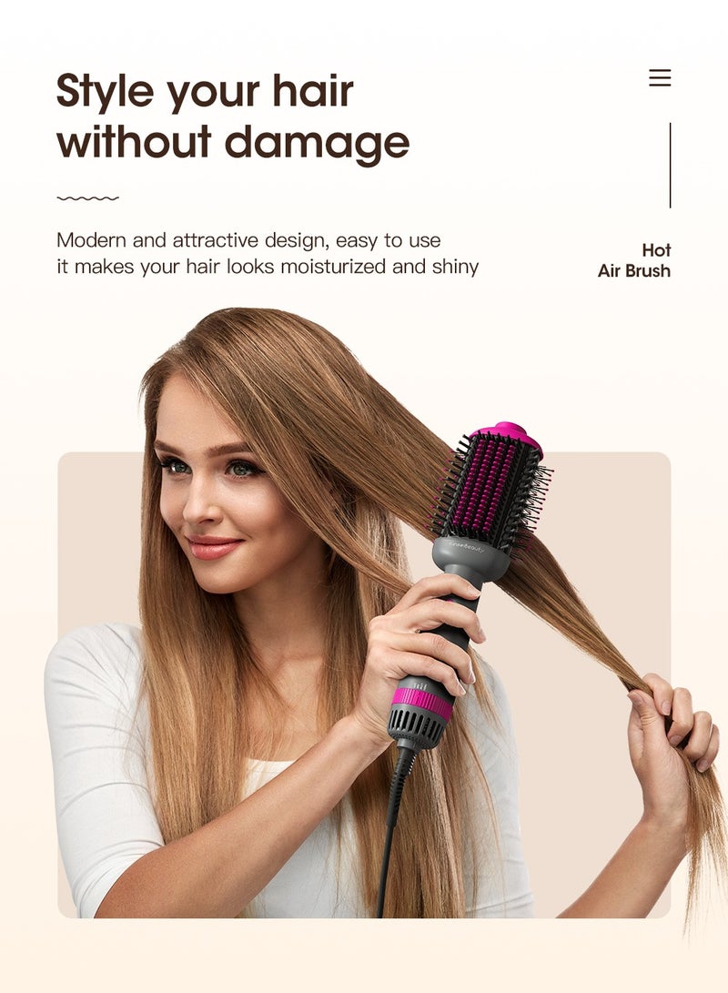 KinseiBeauty فرشاة تجفيف الشعر 3 في 1 بالأيونات السالبة، مجموعة فرشاة تجفيف الشعر الاحترافية سريعة التسخين لمدة 30 ثانية، فرشاة تصفيف الشعر بالهواء الساخن لجميع أنواع الشعر للنساء والرجال (مع فرشاة تنظيف من السيليكون)  - Image 5