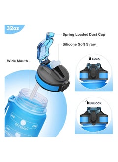 S2C Water Bottles 1L with Times to Drink and Straw, Motivational Water Bottle for kids Leakproof Drinking Sports Water Bottle for Fitness, Gym & Outdoor  - Image 3