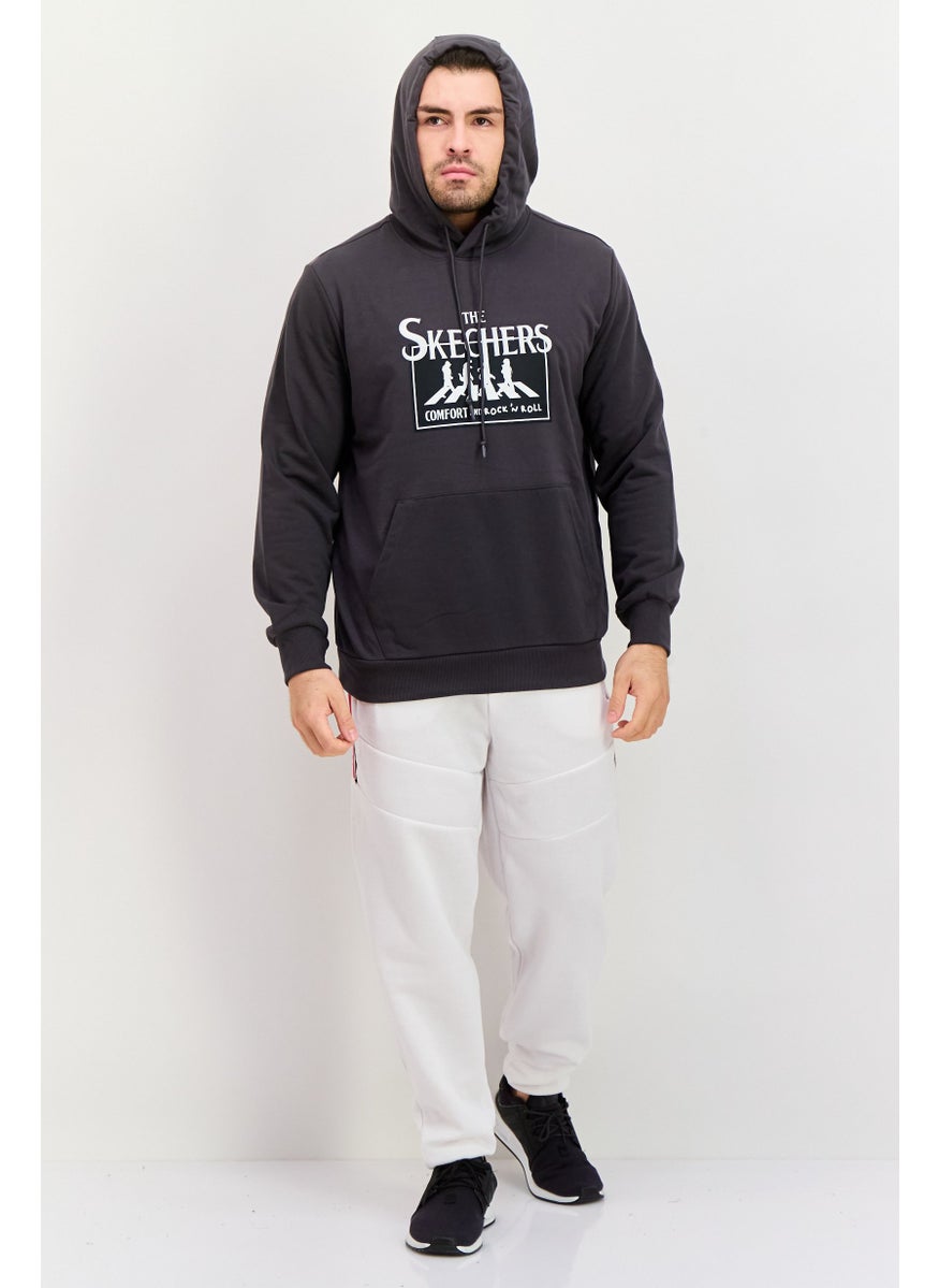 SKECHERS Men Sportswear Fit Long Sleeve Outdoor Sweatshirt, Dark Grey  - Image 4