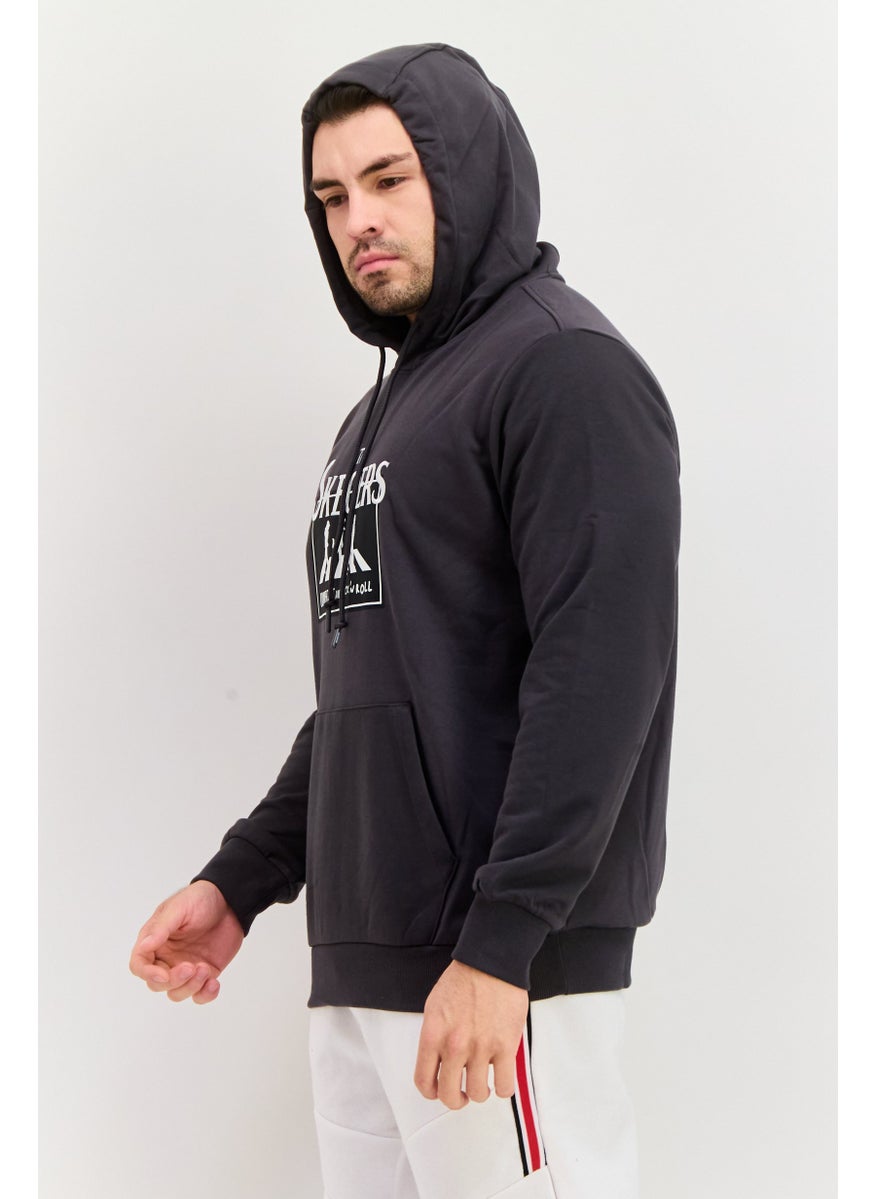 SKECHERS Men Sportswear Fit Long Sleeve Outdoor Sweatshirt, Dark Grey  - Image 2