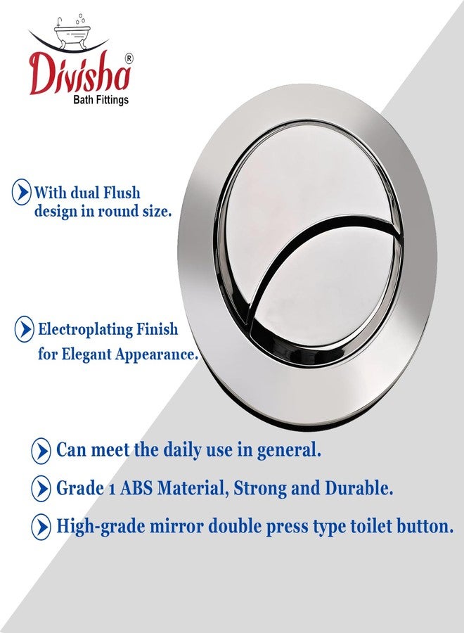 Divisha Toilet flush button | Commode flush tank push button | Round 58mm/2.3" Flush Tank Lever (1) - Image 3