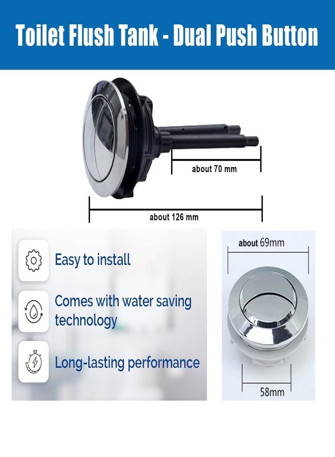 Divisha Toilet flush button | Commode flush tank push button | Round 58mm/2.3" Flush Tank Lever (1) - Image 5